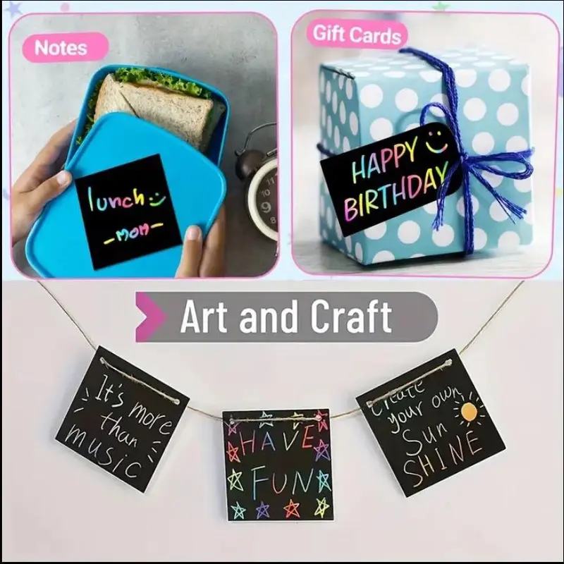 Creative Rainbow Scratch Notes - DIY Projects, Parties and Gifts - 100 Safe, Fun Pieces 1