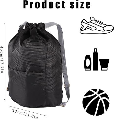 Drawstring Fitness Bag, Drawstring Backpack Waterproof Sports Bag and Neutral Pe Bag Are Suitable for School Sports, Swimming and Mountain Climbing and Multipurpose bag 4
