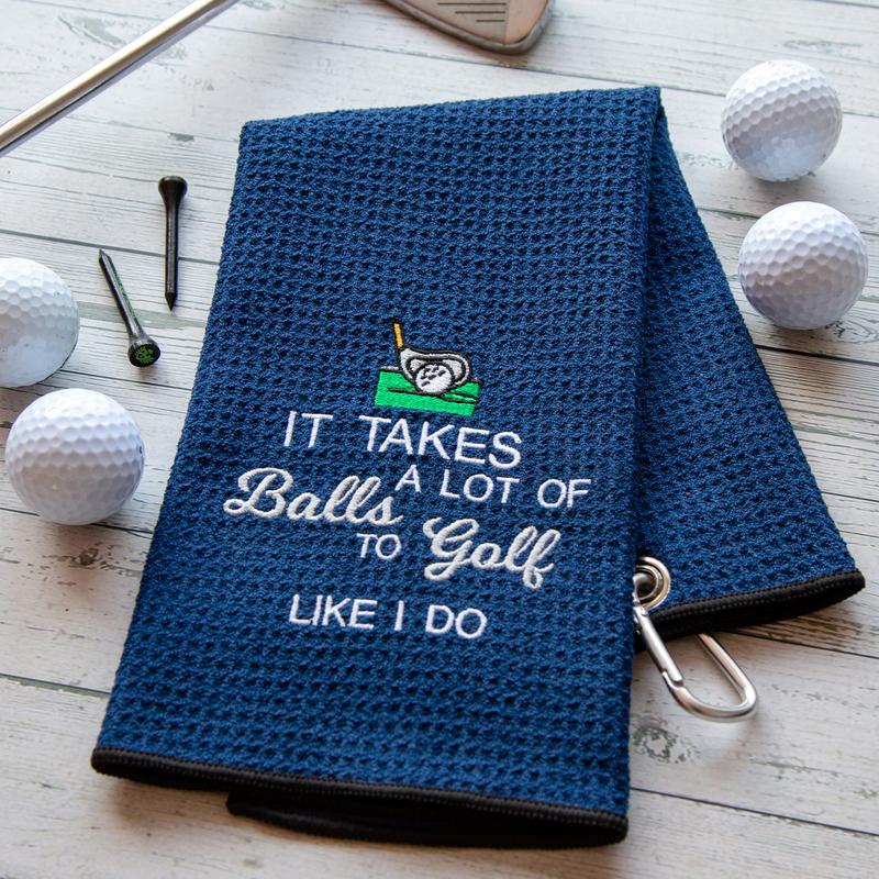 Aztex Tri-Fold Golf Towel With Novelty Logo 6