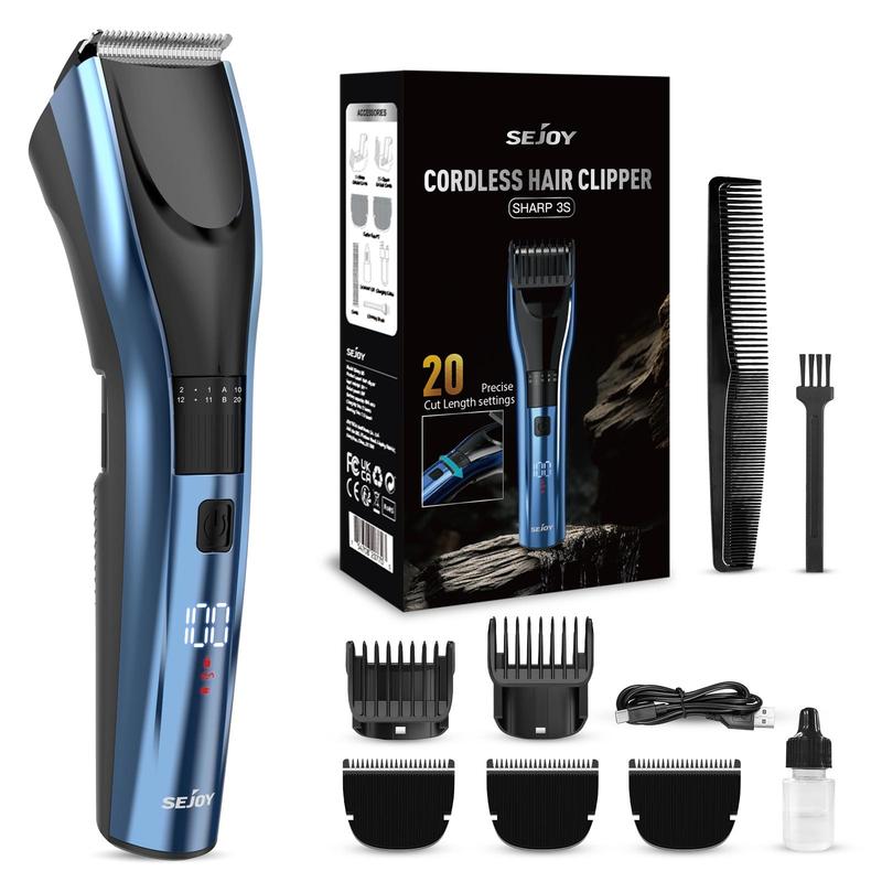 Sejoy Hair Trimmer Electric for Men Women rechargeable LED Display Hair Clipper  Beard Shaving Body Trimmer Professional Barber 0