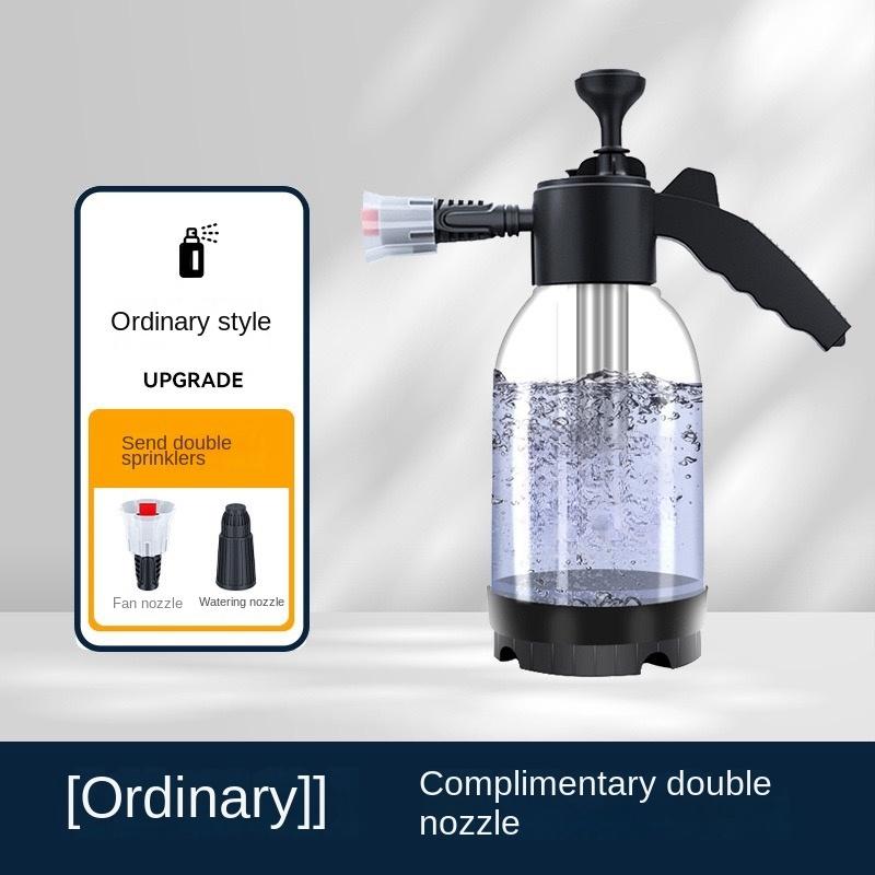 2L Hand Pump Foam Sprayer with 3 Types of Nozzle Hand Pneumatic Foam Cannon Snow Foam Car Wash Spray Bottle Car Window Cleaning 3