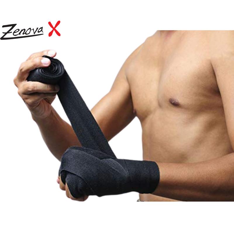 ZENOVA X Boxing Wraps, Elasticated Wraps For Boxing, Martial Arts Hand Wraps, Men & Women Boxing Hand Wraps, MMA, Muay, Thai, Kickboxing, Punching Bag Training Hand Wraps Boxing, Boxing Equipment adults all seasons sports gloves 3