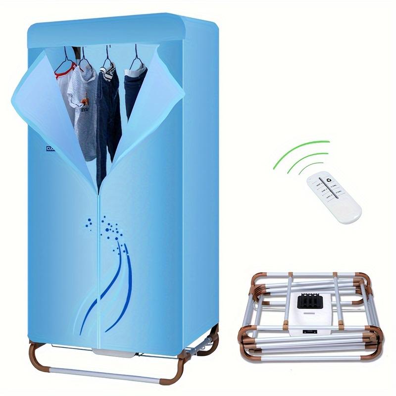 Product Introduction of Concise Home Installation-free Folding Hanging Clothes Dryer With Remote Controller Aluminum Alloy Tubes 15KG Easy Storage Electric Drying Clothes Quickly Suitcase With Timer Portable Simple Wardrobe With Heater For Winter Cold Rainy Days 36