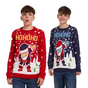 NOROZE Kids Christmas Jumper HoHoHo Festive Sweater with Santa Design  Holiday Pullover for Boys & Girls UK Size 5-13 Years