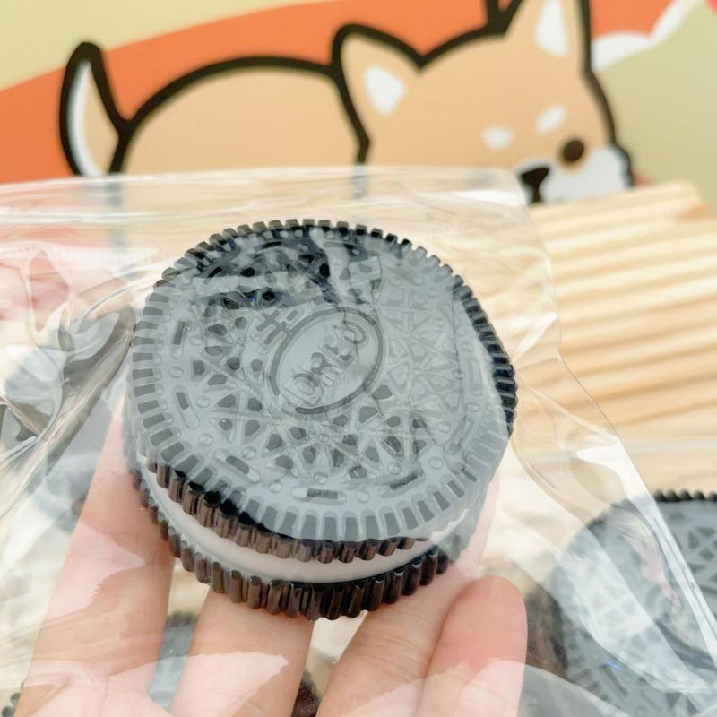 Product Introduction of New Kawaii Handmade Silicone For Big  Stress Relief Squishy Toy Squishy New Fidget Toy Pink Black Biscuit Pinching Toy gift 8