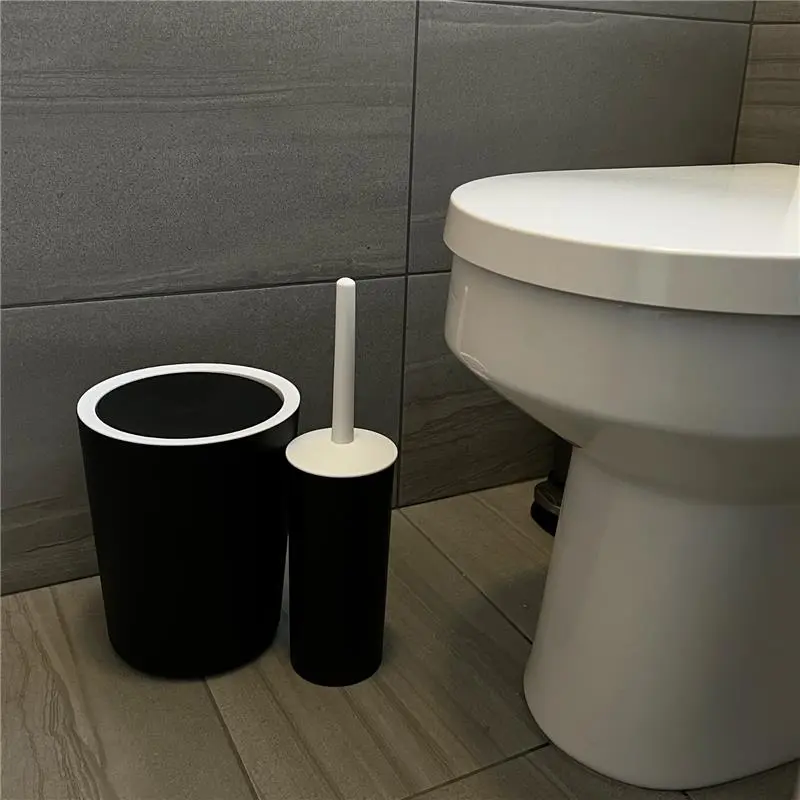 6PCS BATHROOM ACCESSORIES SET BIN SOAP DISPENSER TOOTHBRUSH TUMBLER TOILET BRUSH 5
