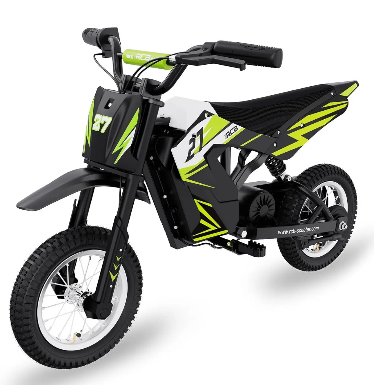 RCB TECH R9X Electric Kids Bike, 3 Speed Modes, Max 25km/h, Maximum Range 15km, 12-Inch Tire, Motocross Bike for Children Ages 3-12 Years