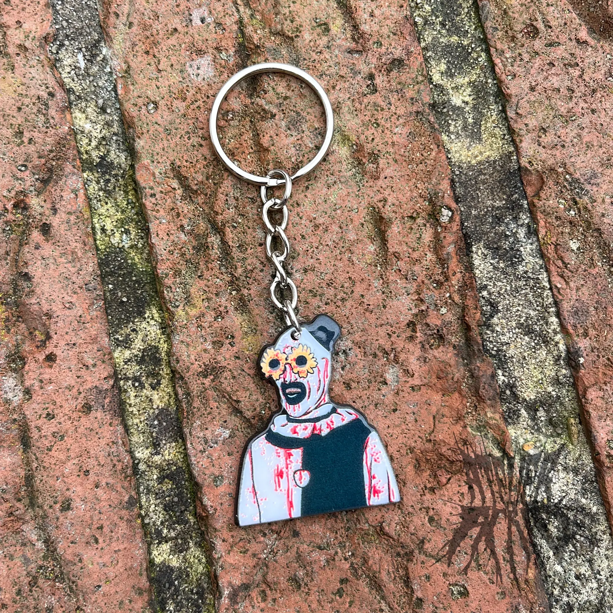 The Terrifier 2 Keyring - horror movie gifts. Gifts for horror fans gothic jewelry