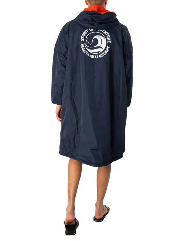 Regatta Waterproof Changing Robe - Navy/Rusty 2
