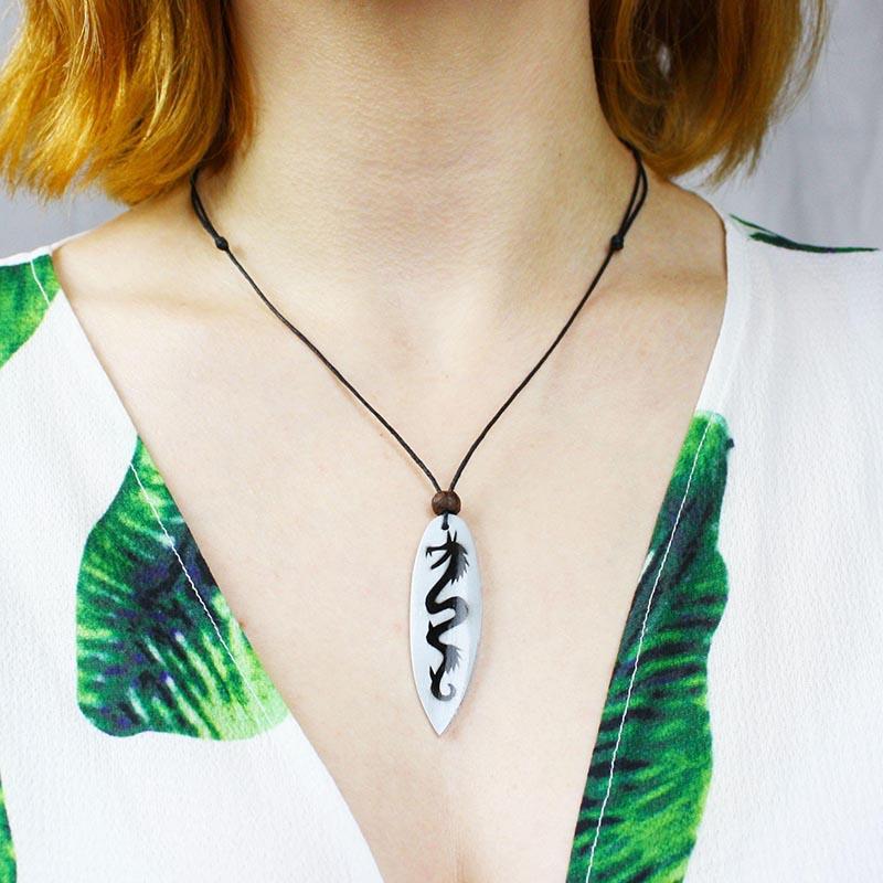 Painted Surfboard Necklace - Various Styles 4