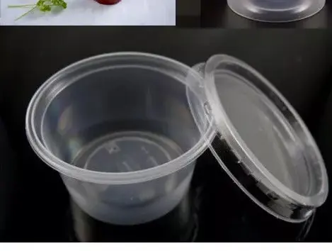 100x 4oz Clear Plastic Containers Tubs with Separate Lids Food Safe Takeaway. Preserving Containers Disposable Round Transparent Industrial 3