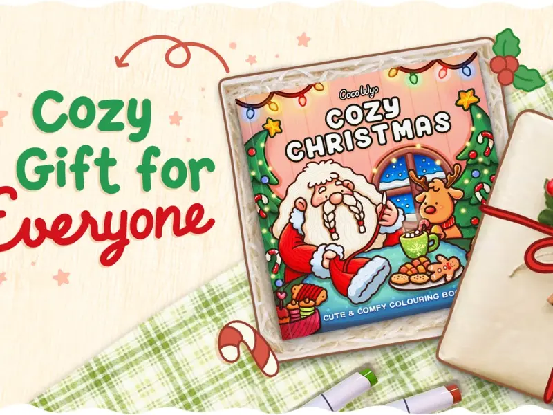 Cozy Christmas: The Cute and Relaxing Festive Colouring Book for Kids and Adults (Coco Wyo) 5