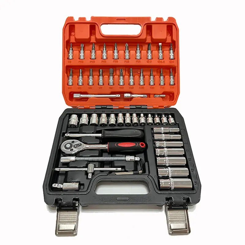 53Pcs/Set Flexible Socket Kit 1/4" Ratchet Wrench Drive Car Repairing Tools UK