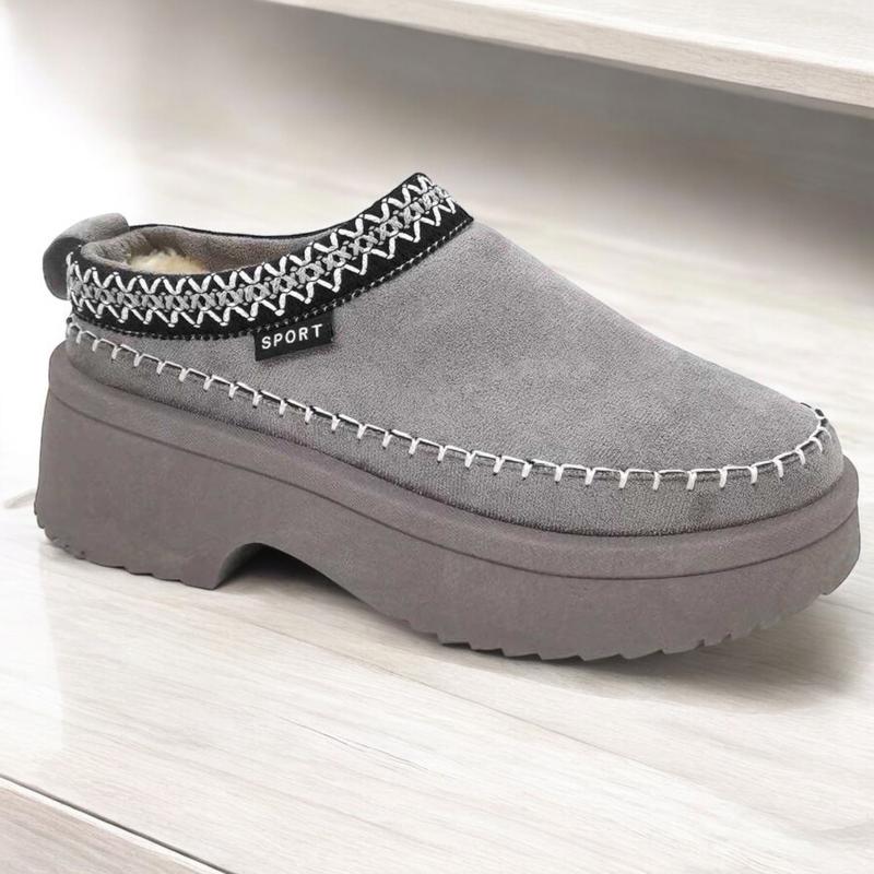 WOMENS SLIP ON WARM SLIPPERS FAUX FUR LINED LADIES in OUT DOOR SLIPPERS SHOES BOOTS Girl Footwear 4