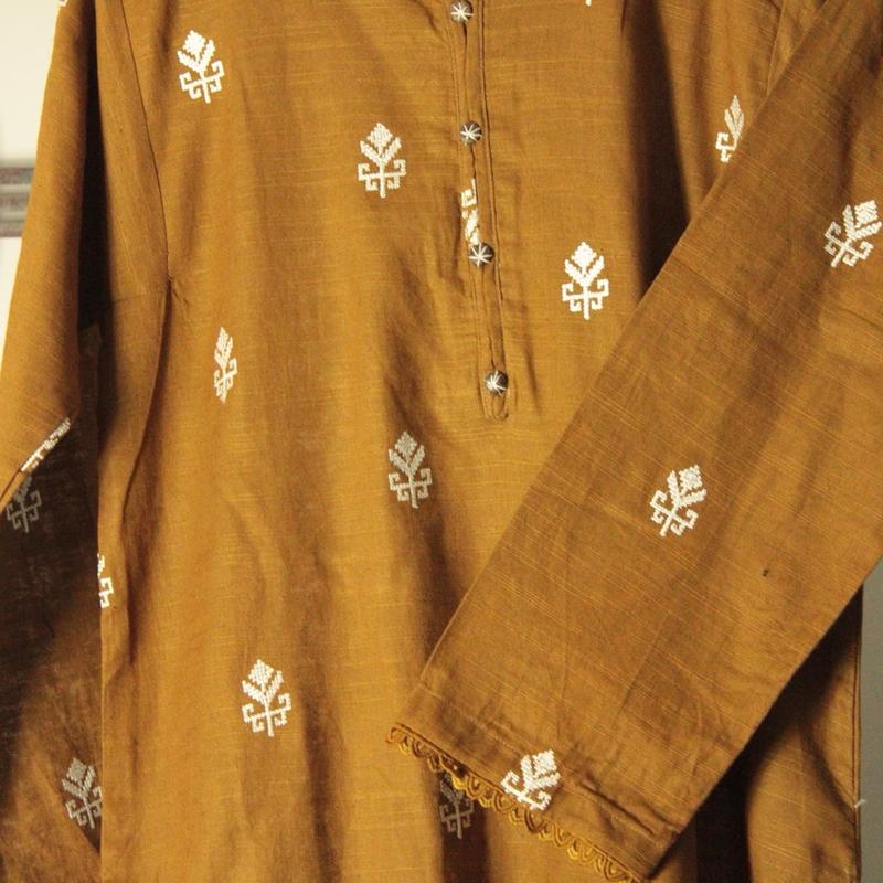 Brown embroidered co-ord set 1