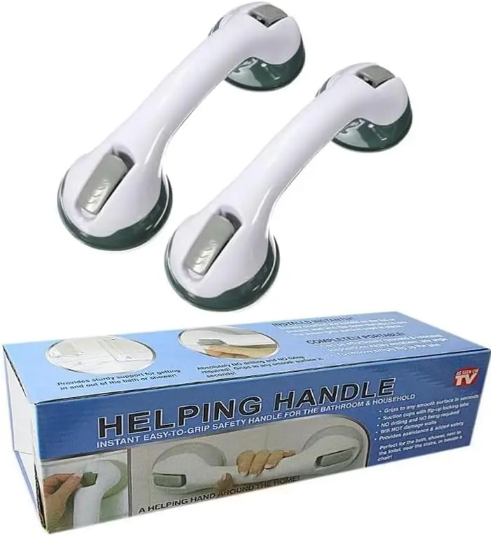 Seveston Support Grab Handle for Shower Bathroom Bathtubs Safety Grip Rail with Suction Cup Fitting Mobility Aids Safety Handle for Disabled Elderly & Handicap 5