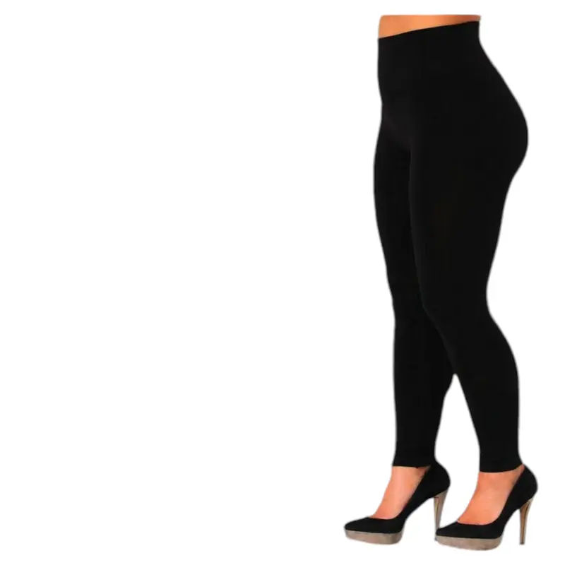 Women's Plush Thermal Leggings - Black, Stretchy, Soft, Tummy Control, Winter Fabric - Faux, Fit Fit Faux Fur Medium Casual 3