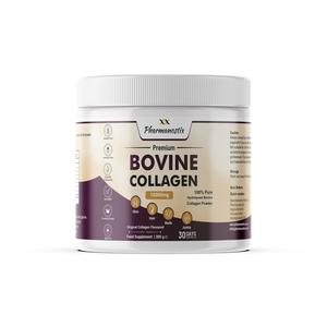 Pharmanostix Hydrolysed Bovine Collagen Powder 10000mg Type 1 & 3 Unflavoured- Grass Fed -18 Amino Acids- High Strength Protein Peptides for Women & Men- Halal - for Healthy Skin Hair Nails -Keto