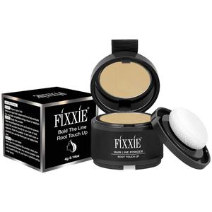 {FIXXIE} Hairline Powder Medium Blonde, Root Touch Up Powder, Instant Hair Loss Concealer Hair Powder for Thinning Hair, Windproof & Sweatproof Hair Root Cover Up Powder with Mirror and Puff 24 months powder  Makeup