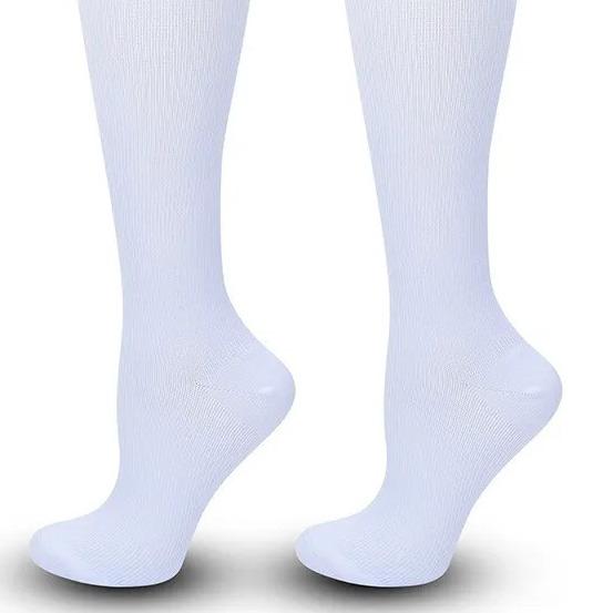 Miracle Flight Travel Compression Socks Unisex Anti Swelling Fatigue DVT Support WHITE Breathable Comfortable Men Women Plane Car Bus Home Small Medium Large 4