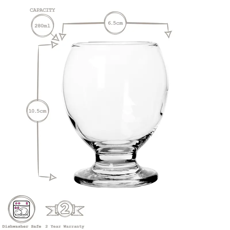 LAV Nectar Glass Tumblers - 280ml - Pack of 12 2