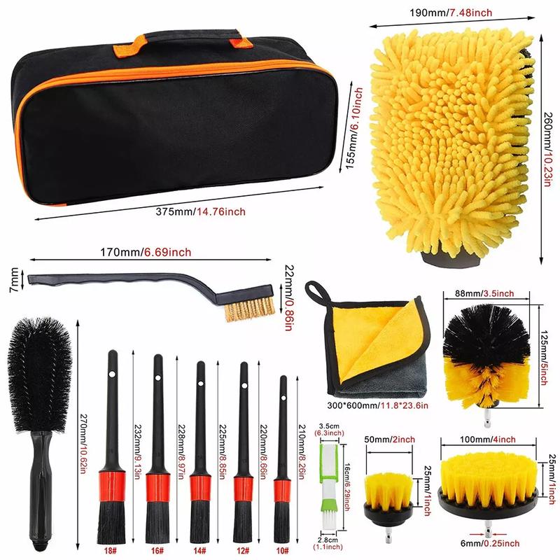 122Pcs Car Detailing Brush Set | Soft Bristles for Interior & Exterior | Wheel, Dashboard & Seat Cleaning | Valet Pro Car Wash Kit | Auto Care Accessories for Deep Cleaning | Ideal for Car, Bike & Home Use 2