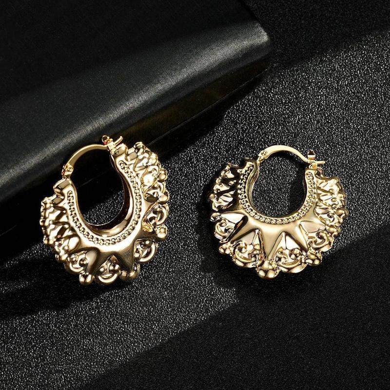 35mm Gold Round Gypsy Creole Lightweight Earrings 3
