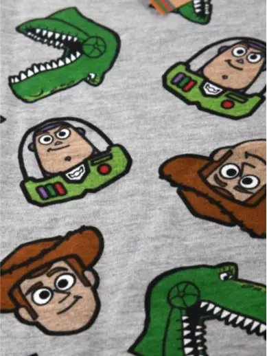Disney Toy Story Grey Woody Buzz and Rex Pyjama Set 1