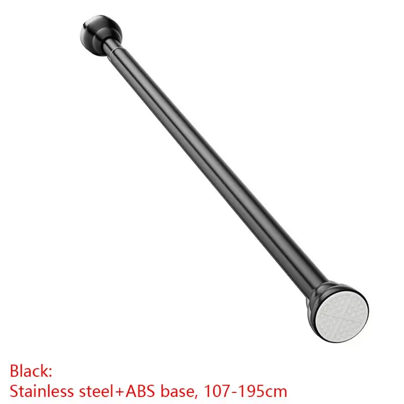 WENI-Heavy Duty Extendable Telescopic Shower Curtain Pole Rail Rod Bath Door Window . Stainless Steel 2