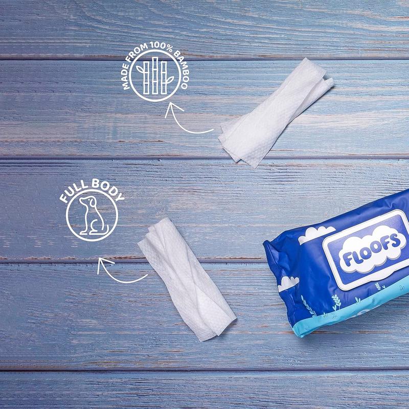 Pet Dog Wipes Floofs Hypoallergenic Bamboo Wipe for Face Ears Bum Wrinkles 2