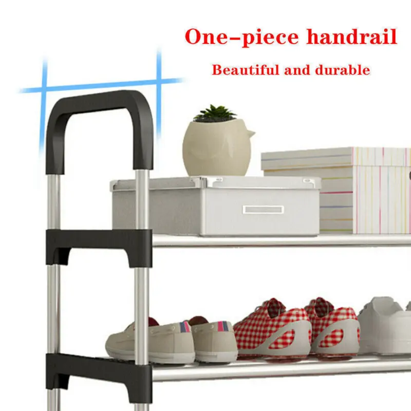 4-6 Tier Shoe Rack Stand Heavy Duty Sturdy Storage Self Organiser Up to 24 Pairs 2