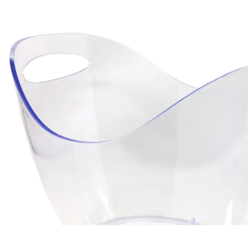 7L Ice Storage Bucket Capri Clear Plastic Beverages Cooler Tub Handles Wine Bar 2