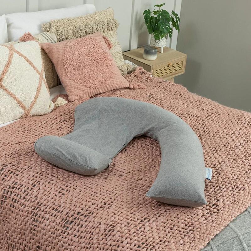 Dreamgenii Support and Feeding Pillow Spare Cover  - Grey Marl Cotton Jersey 2
