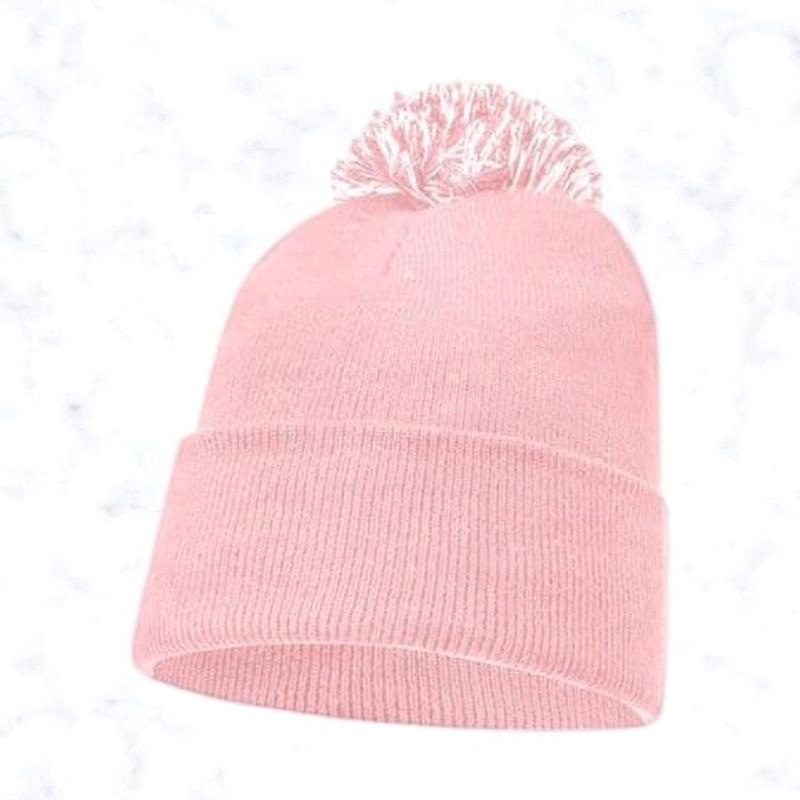 Plain  Bobble Beanie Hat Warm Winter  Bobble Hat Unisex, One Size cosy winter Hat 8