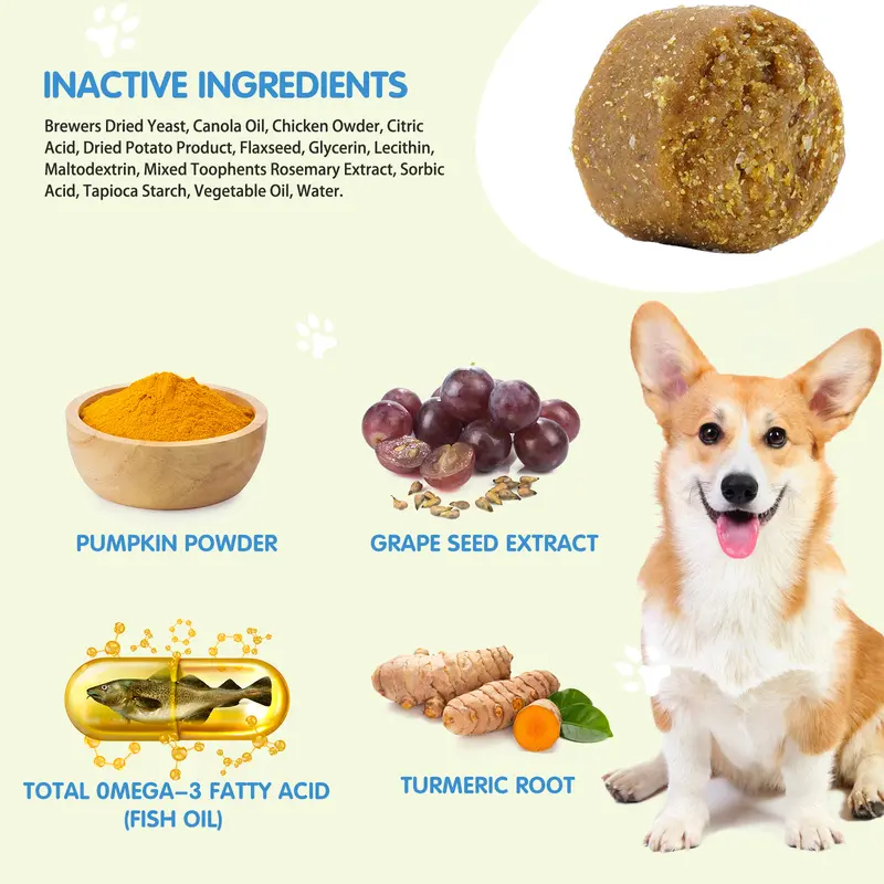 Worafy Allergy Relief Immune Chews for Dogs 2