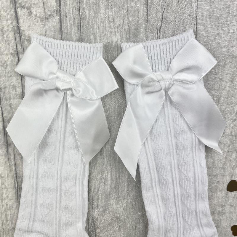 Baby Girl Knee High Socks in Pink, Red or White - All Seasons 8