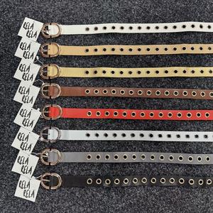 Rela Rela Faux Leather Eyelet Detailed Belt One Size UK 6-20