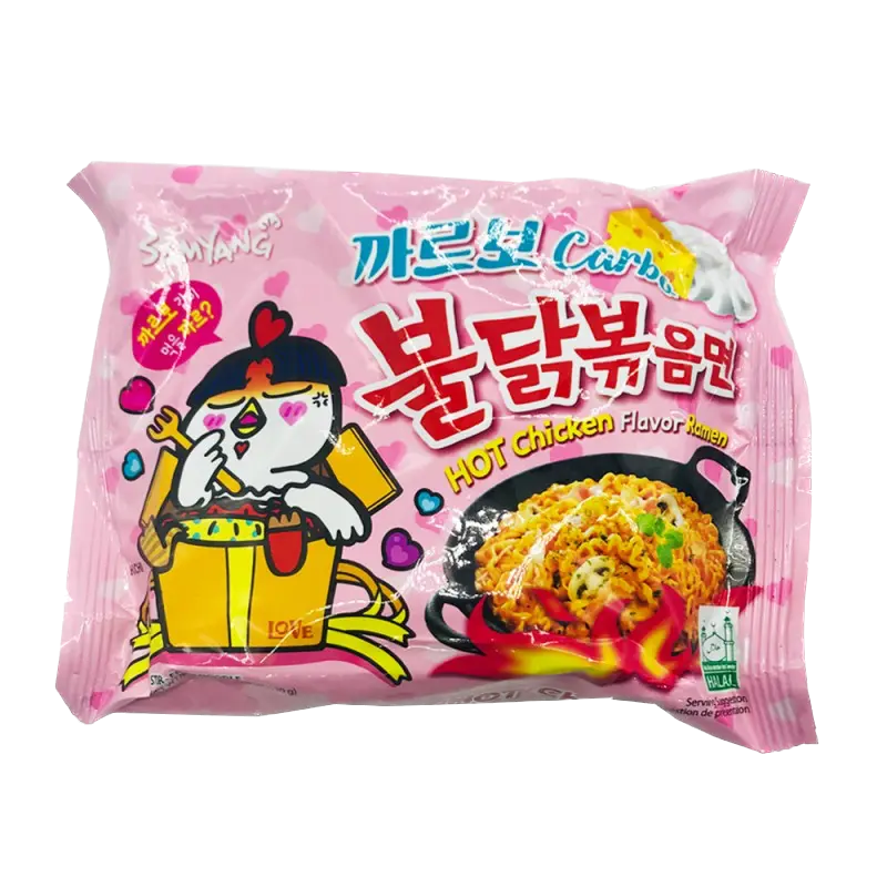 Samyang Noodles - Random 5 Bags with 5 Flavors - Carbonara Flavor Guaranteed Instant Food 1