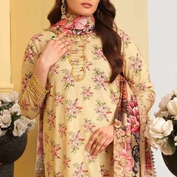 Johra Rosygrace Printed Khaddar'24 JH#599 1