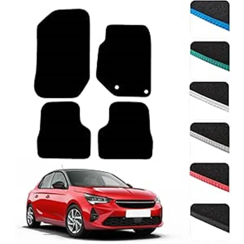 GCM - Car Floor Mats for Vauxhall Corsa F 2020 To Present Full Coverage Floor Protection - Anti Slip & Fit Car Mat with Clips Easy to Clean Car Carpet for All-Weather