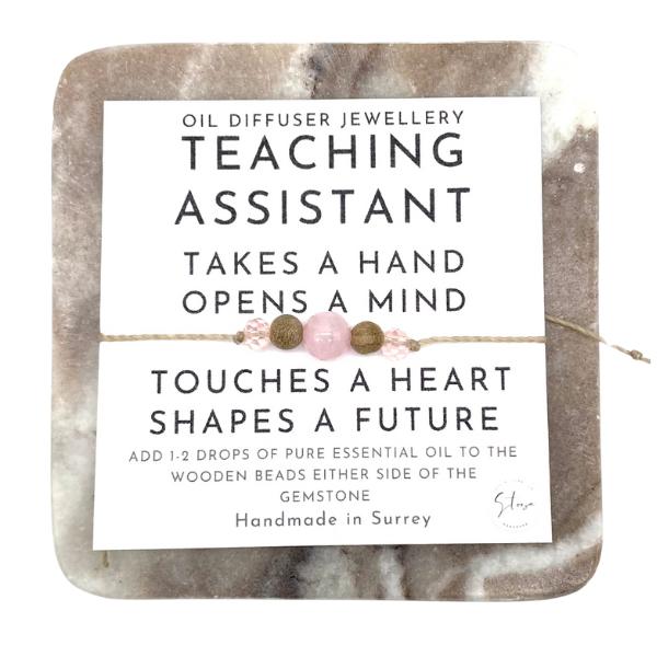 Teaching Assistant Gift - Teaching Assistant Present - Crystal Diffuser Bracelet - Adjustable Crystal Bracelet - LSA Gift - Small Gifts 3