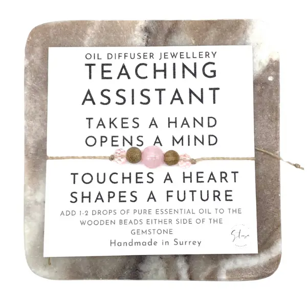 Teaching Assistant Gift - Teaching Assistant Present - Crystal Diffuser Bracelet - Adjustable Crystal Bracelet - LSA Gift - Small Gifts 3