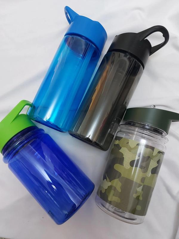 Personalised water bottle, 400ml plastic drink tritan with straw. Back to School, Name Label, Party Favours 3
