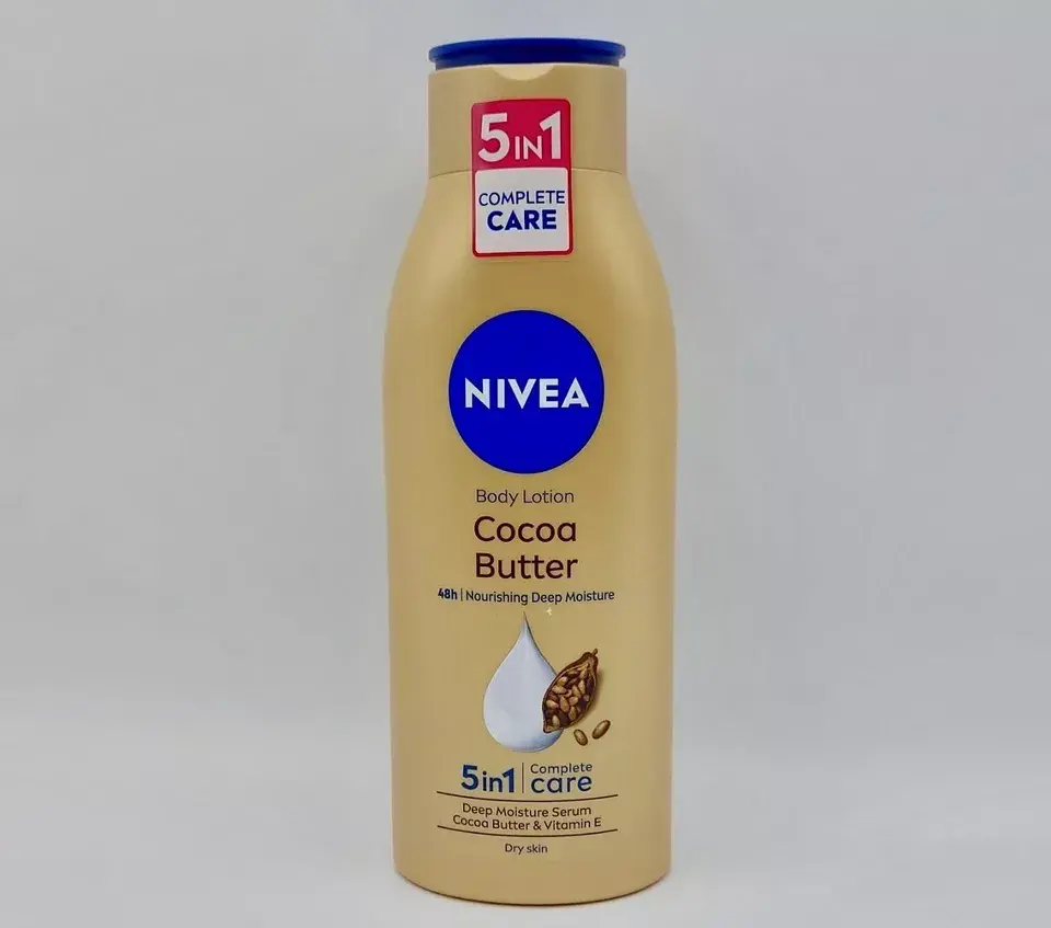 Nivea Cocoa Butter Body Lotion 400ml - 5 in 1 Complex Care - Dry Skin Moisturizer - Comfort body  moisturiser winter  hygiene Daily Moisture neava  brightening cocoa radiant body lotions drying  lotion Hydrating Moisturizing Cosmetic