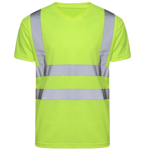 hi viz shirt, hi visbility top crew neck t shirt high visbillity workwear roundneck t shirt workwear Menswear Outfit Sweatshirts Tops Man Shortsleeve Casual, high quality 3