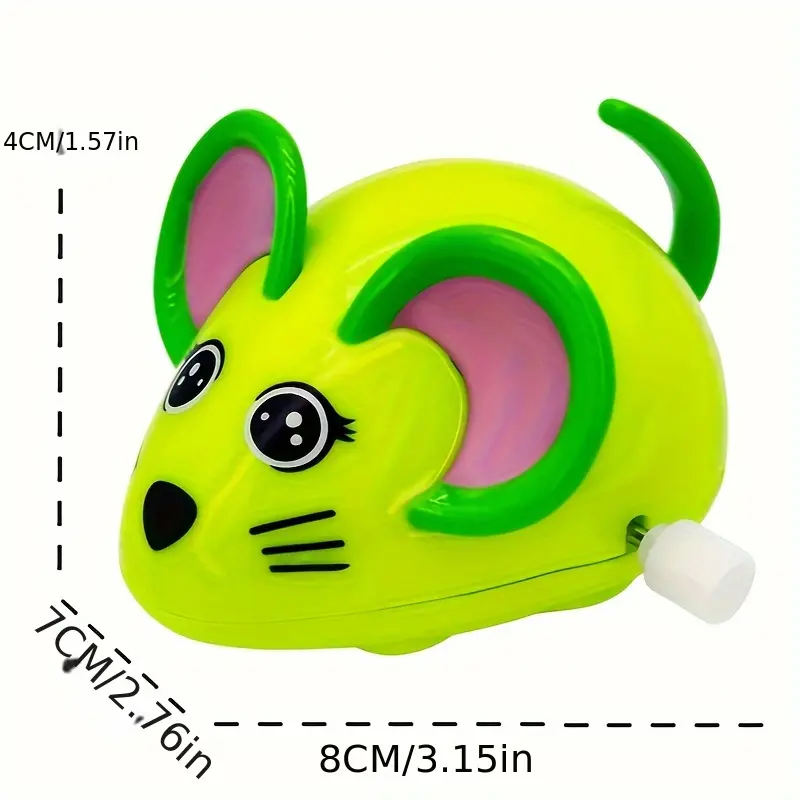 Clockwork Toy Animal String Will Run Cartoon On Chain Plastic Little Mouse Cute Educational Gift Novelty 4