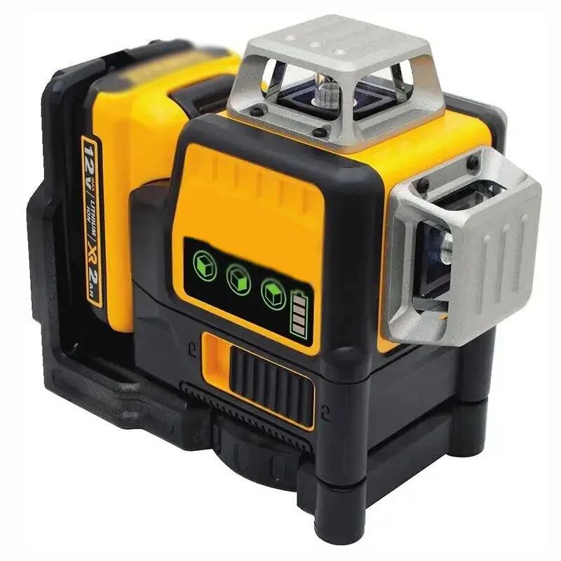 Dewalt DW089LG 3 Sides 360 Degree Vertical 12 Lines Laser Level Horizontal Green Light Meter