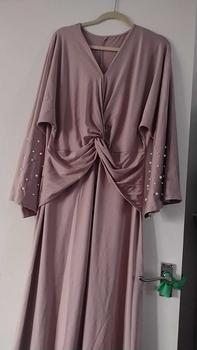 Product Review of Women's Plain Twist Wrap V Neck A Line Dress, Elegant Long Sleeve Long Dress for Spring & Fall, Eid Outfits for 2024, Women's Clothing for Party Banquet from R** 0