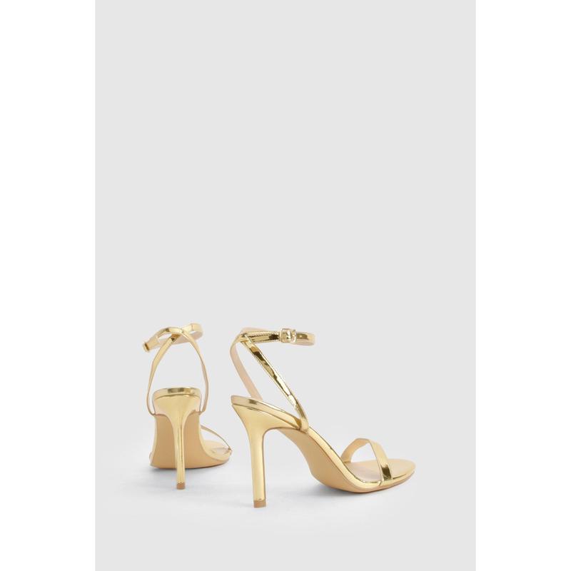 Metallic Barely There Heels 3