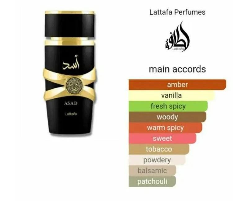 Asad Lattafa Black Eau de Parfum Spray 100ml for Men Gift Fragrance - Arabian Fragrance 6